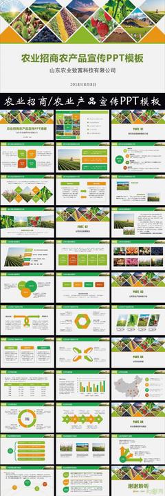 农产品企业宣传与招商动态PPT模板